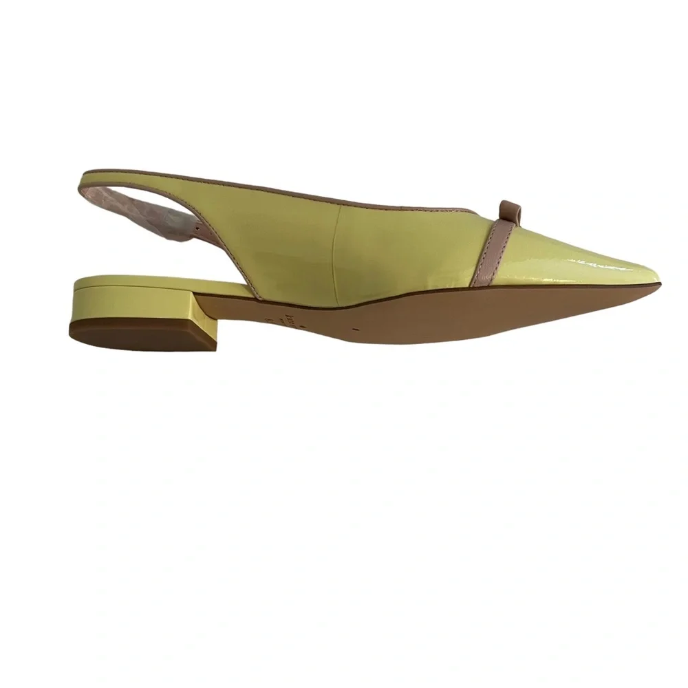 Kate Spade "Antibes" Sling Back Pointed Toe Flat in Lemon Sorbet 6.5 NEW - Picture 5 of 15